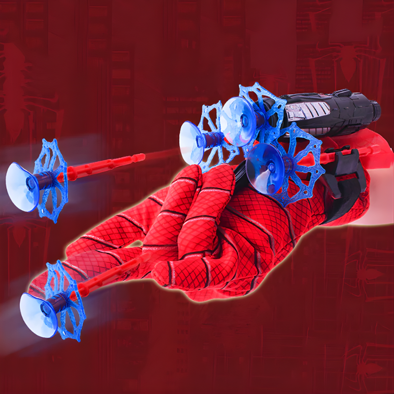SpiderKids™ - Guante Hombre Araña Lanza Telarañas Infantil