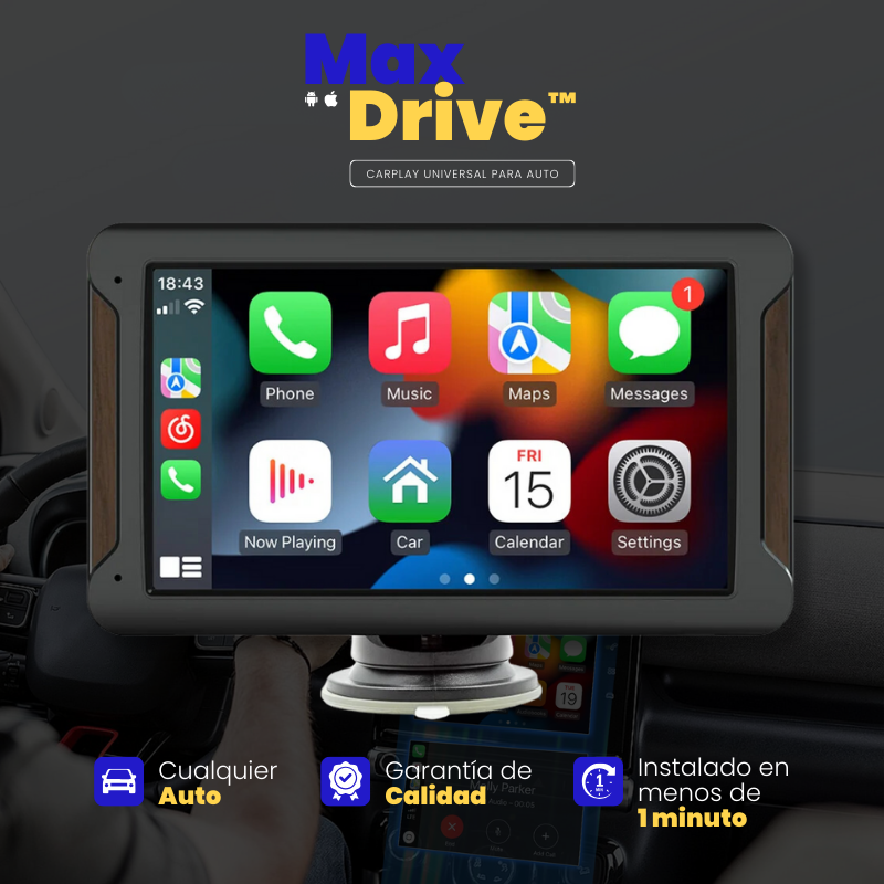 Central Multimedia Universal con CarPlay/Android Auto – MaxDrive™