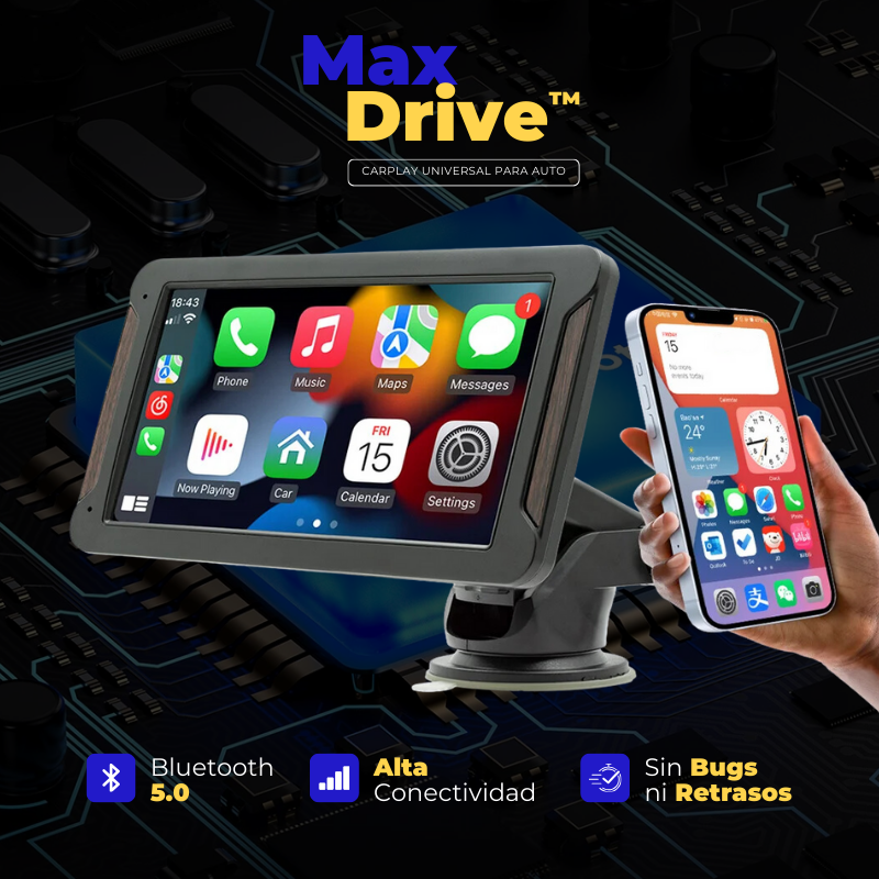 Central Multimedia Universal Con CarPlay/Android Auto - MaxDrive™